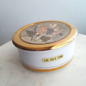 🌙Vintage 24k Gold CHOKIN Trinket Holder